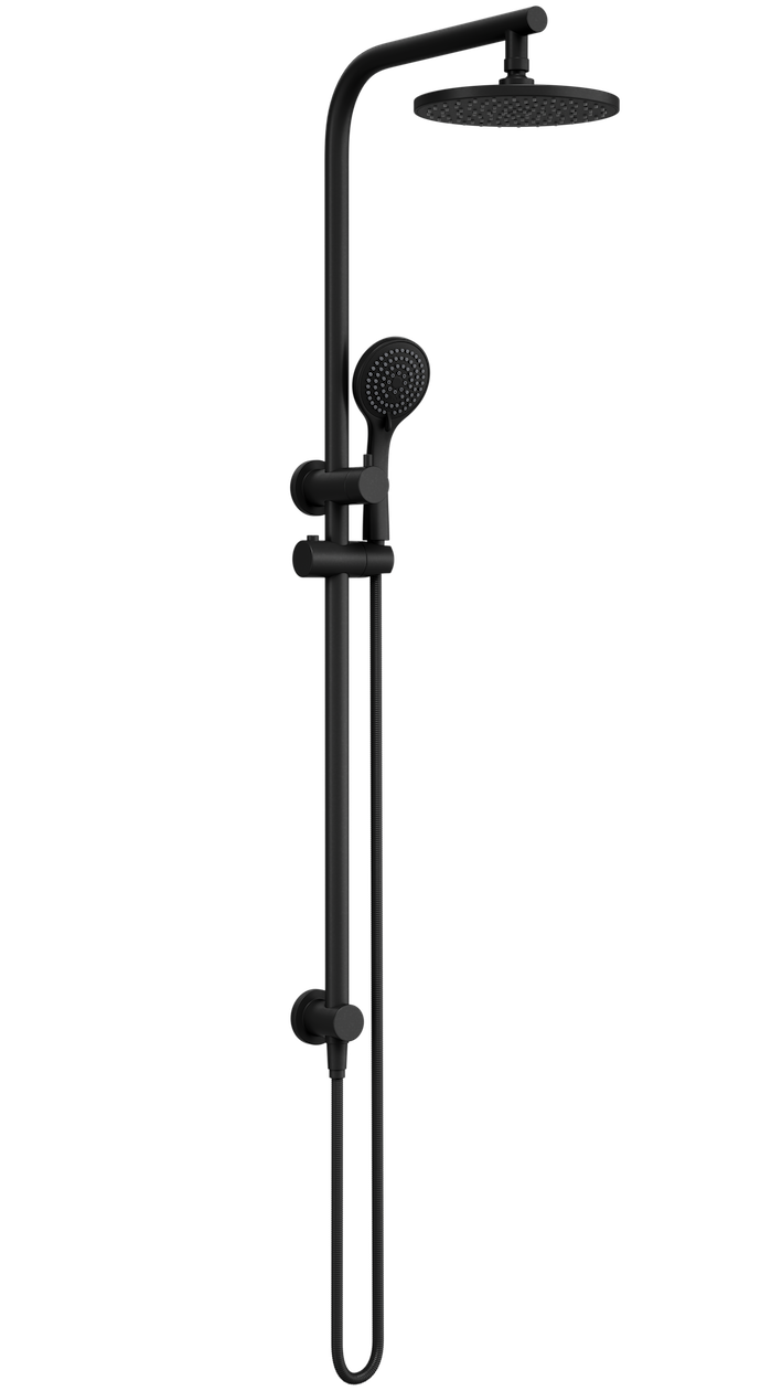 Twin Shower on Rail Matte Black